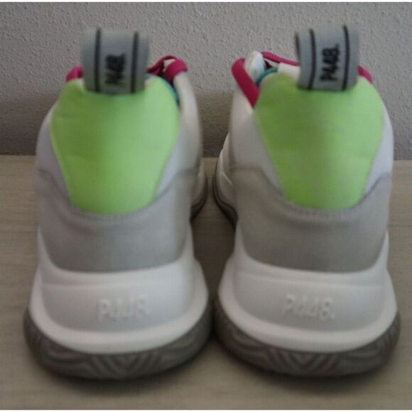 P448 Women's Sz 10 EUR 40 White Luke Leather/Mesh Fabric Platform Sneakers - Picture 8 of 9